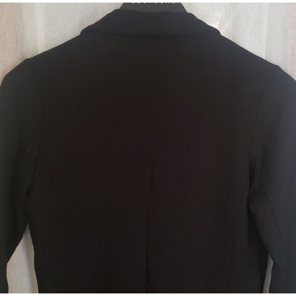Tahari Jacket Size S Black Long Sleeve Button Up Double Waist Pocket Shacket - Picture 8 of 10